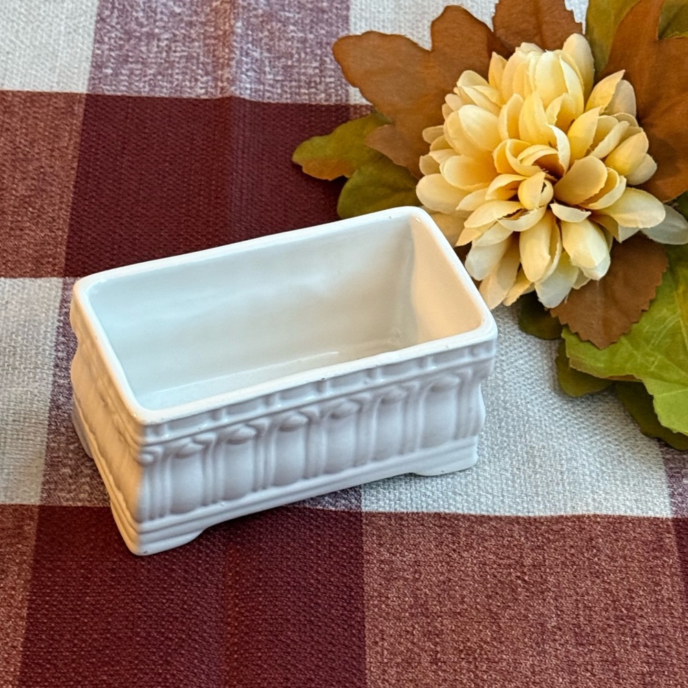 Jay Willfred ▪ Small rectangle planter Made in Portugal Vintage Glazed ceramic